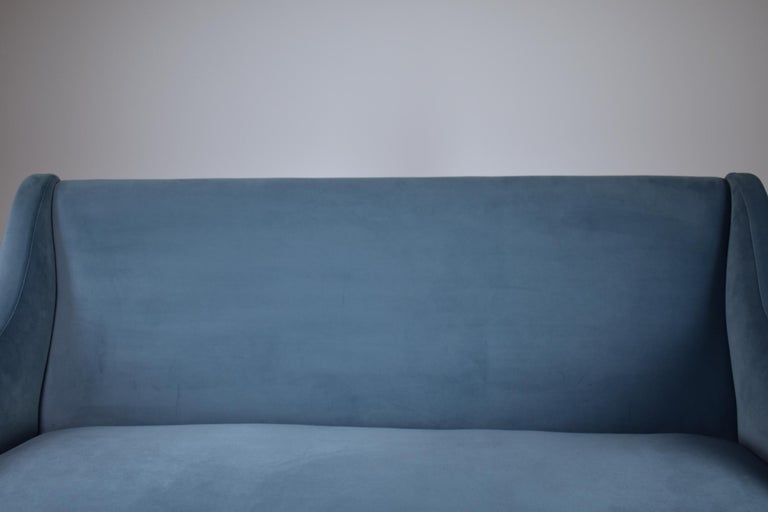 1950s Italian Velvet Restored Sofa