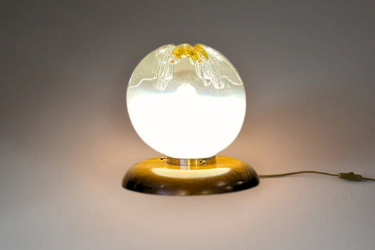 1970's Italian Murano Boule Table Lamp