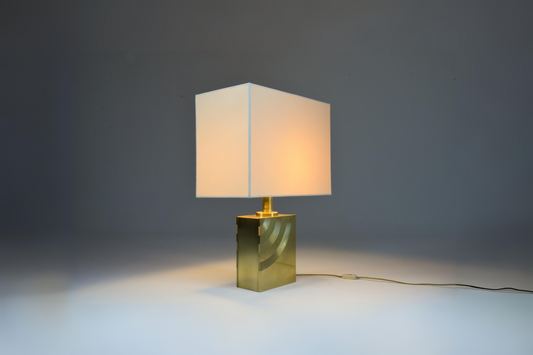 Italian Mid-century Vintage Brass Table Lamp, 1970s