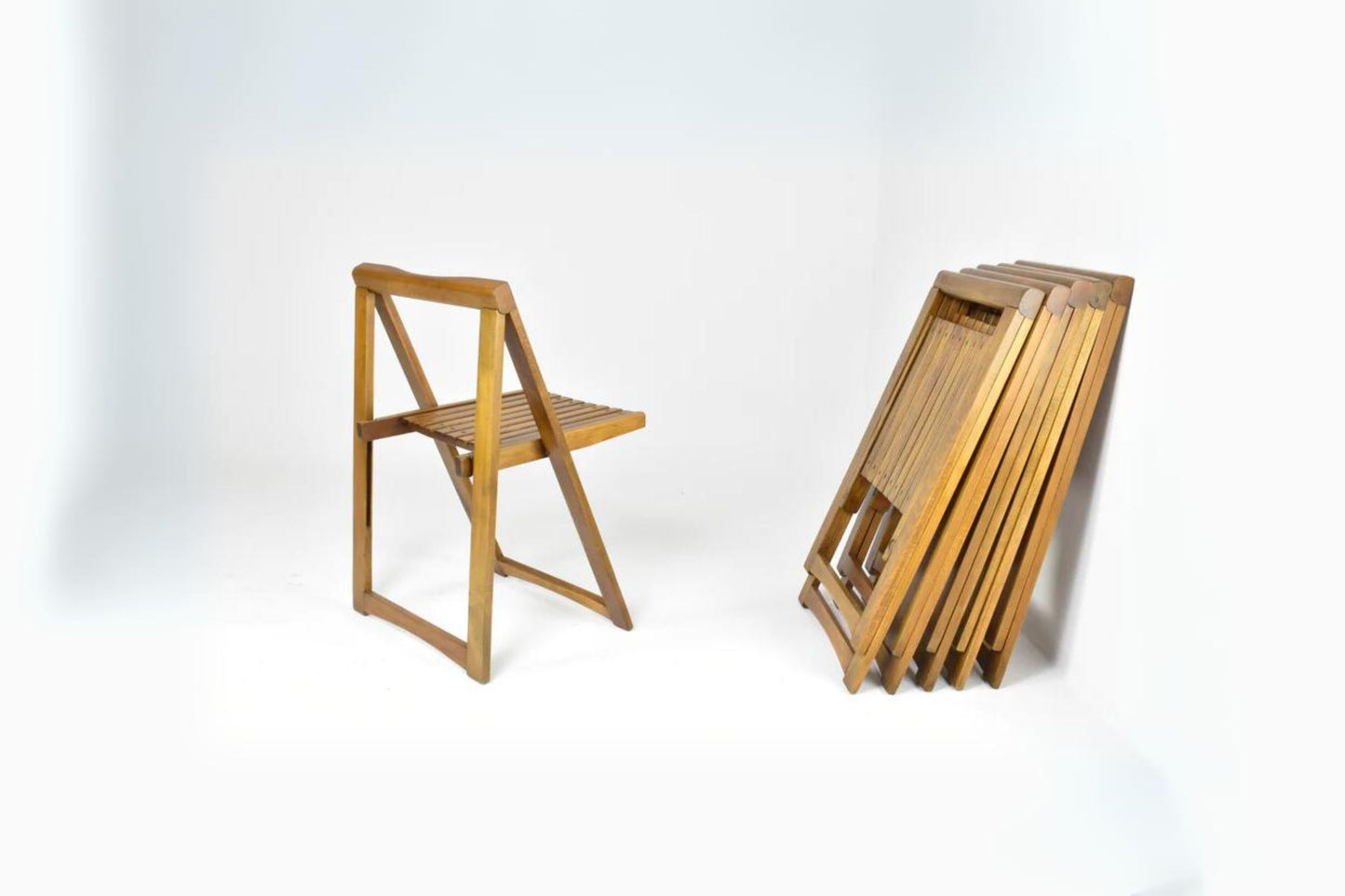 Lot de 6 chaises pliantes italiennes par Aldo Jacober pour Alberto Bazzani, années 1960