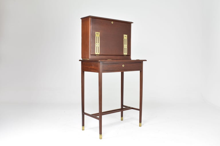 Bureau console français Sheraton Revival Bonheur du Jour 1930