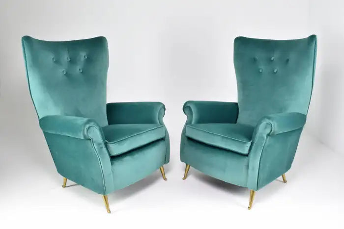 Fauteuils italiens du milieu du siècle par ISA Bergamo, lot de deux, années 1950