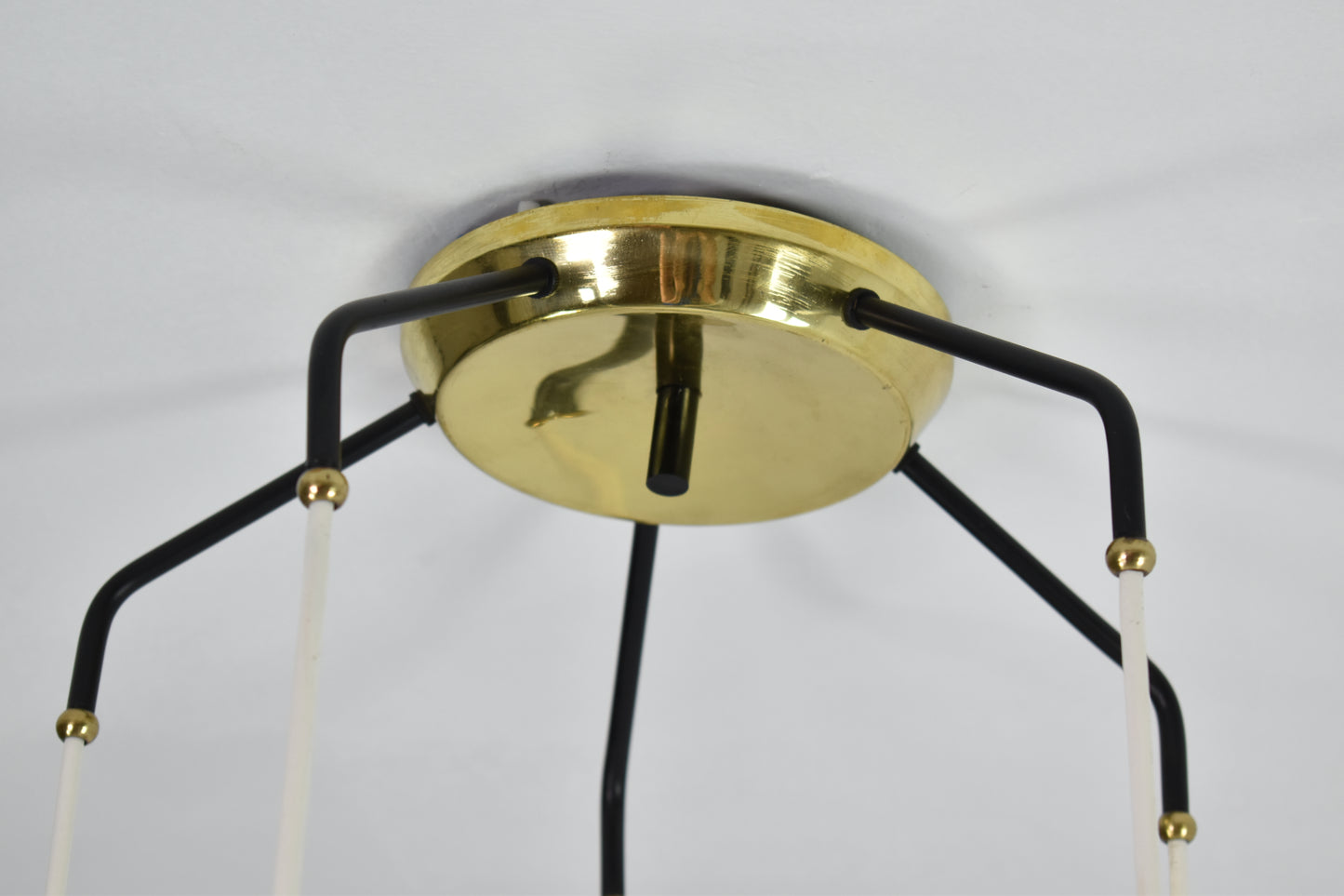 1950's 5 Lights Glass Pendant by Stilnovo