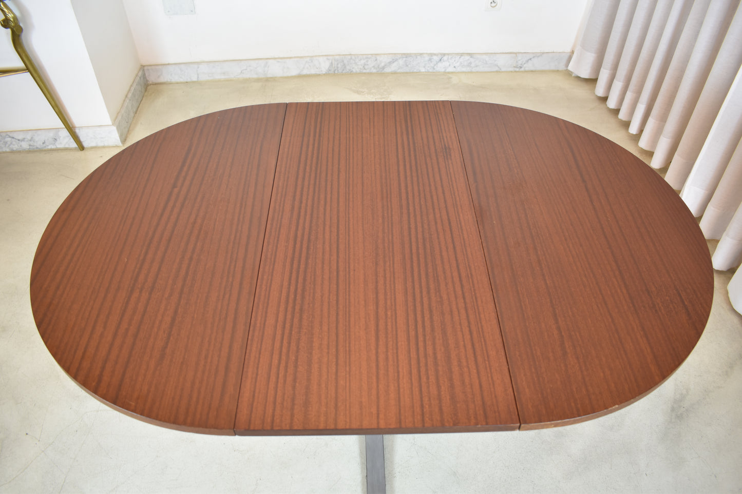 1970's Italian Extendable Wooden Dining Table by Osvaldo Borsani