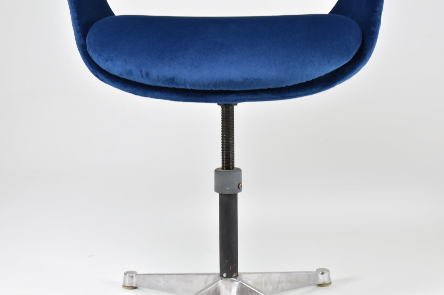 Fauteuil en velours et aluminium par George Nelson, États-Unis, années 1964