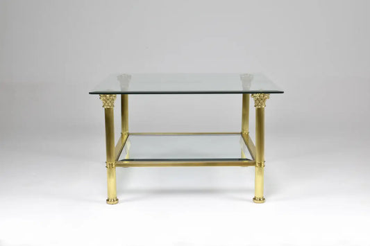 Pair of French Hollywood Regency Coffee Tables Attributed to Maison Jansen, 1980s