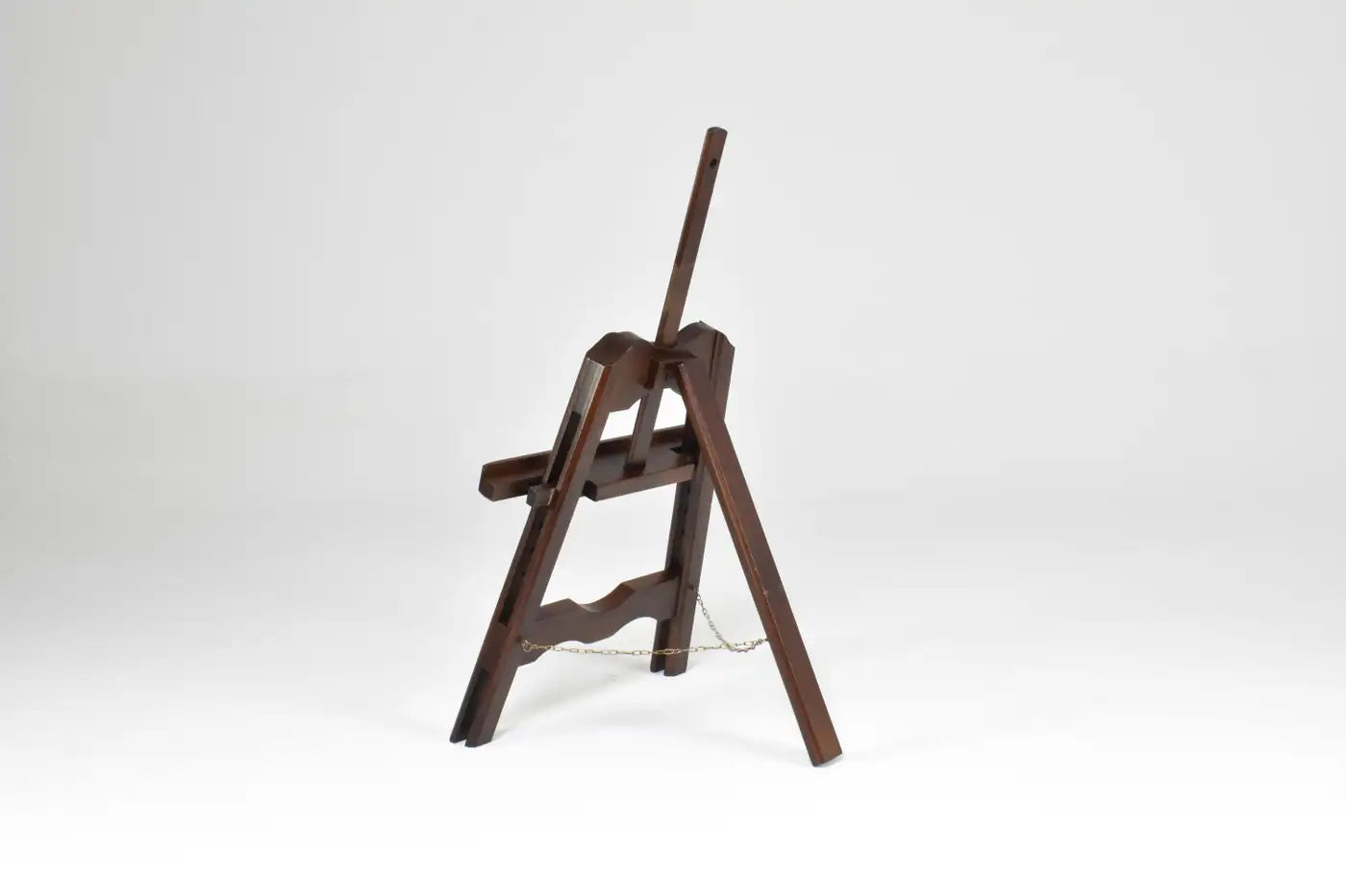 1970s Italian Folding Table Easel in Wood and Brass