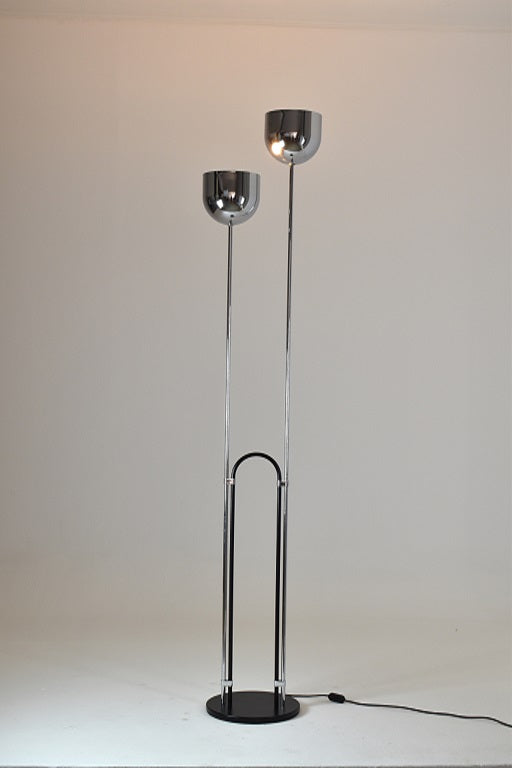 1970's Italian Metal Floor Lamp Attributed to Reggiani