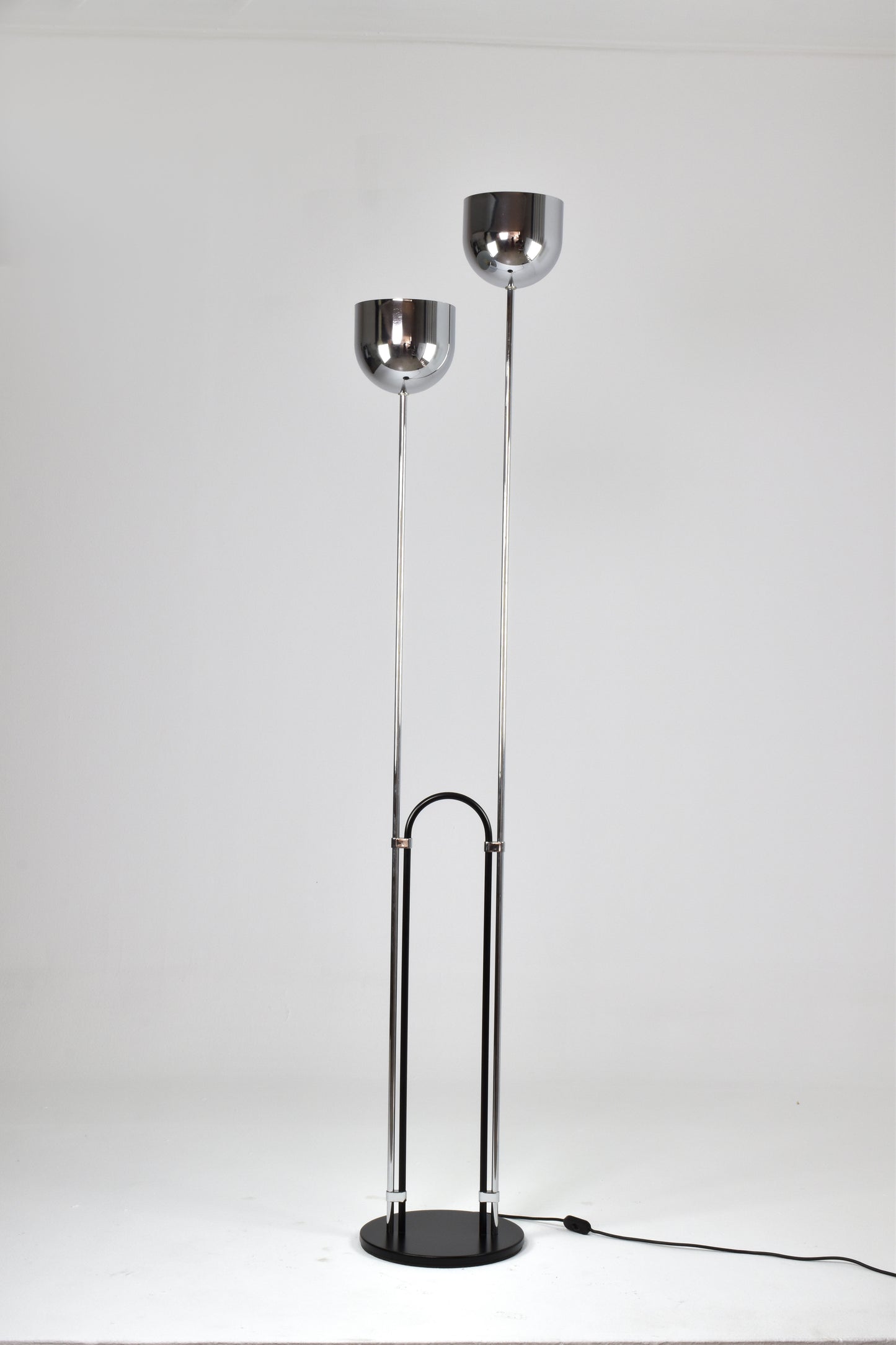 1970's Italian Metal Floor Lamp Attributed to Reggiani