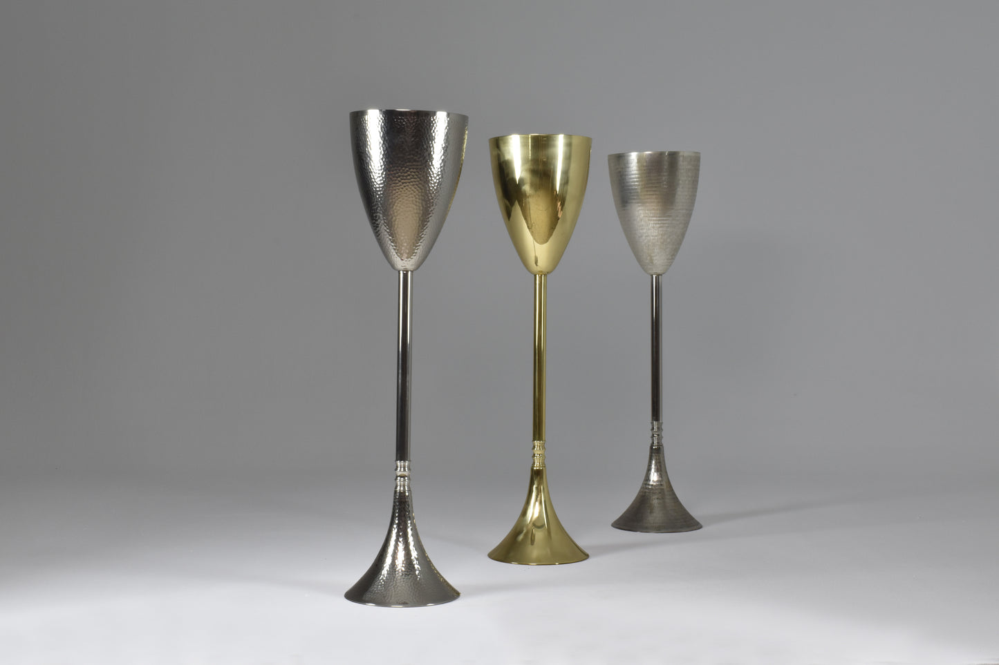 Contemporary Brass Champagne Bucket Stand by Jonathan Amar