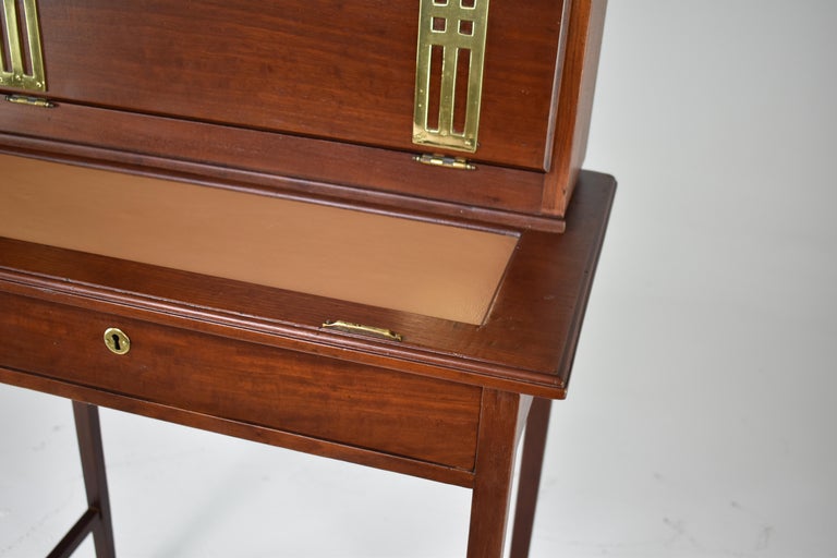 Bureau console français Sheraton Revival Bonheur du Jour 1930