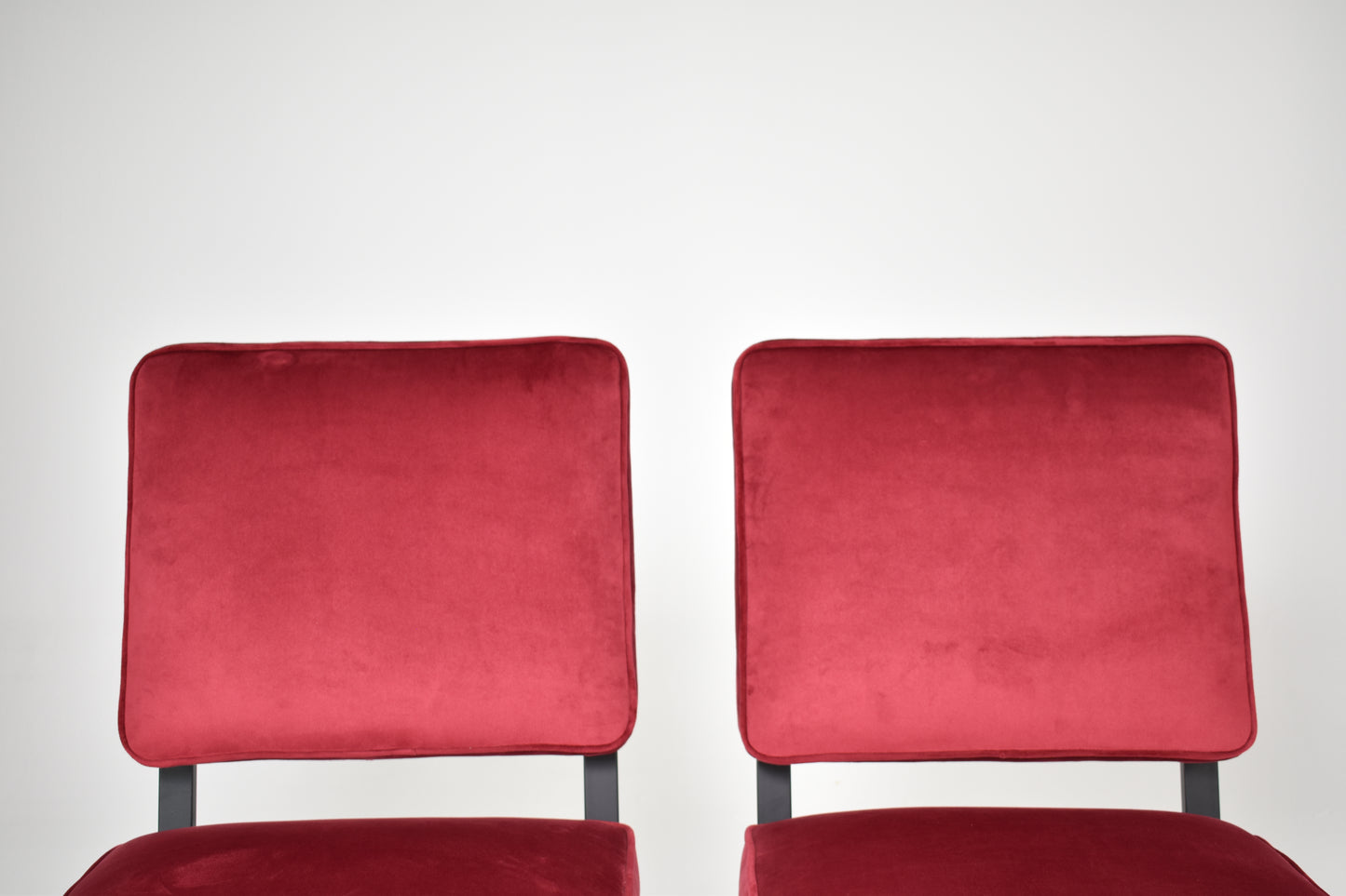 Pair of Italian Velvet Chairs, 1950s