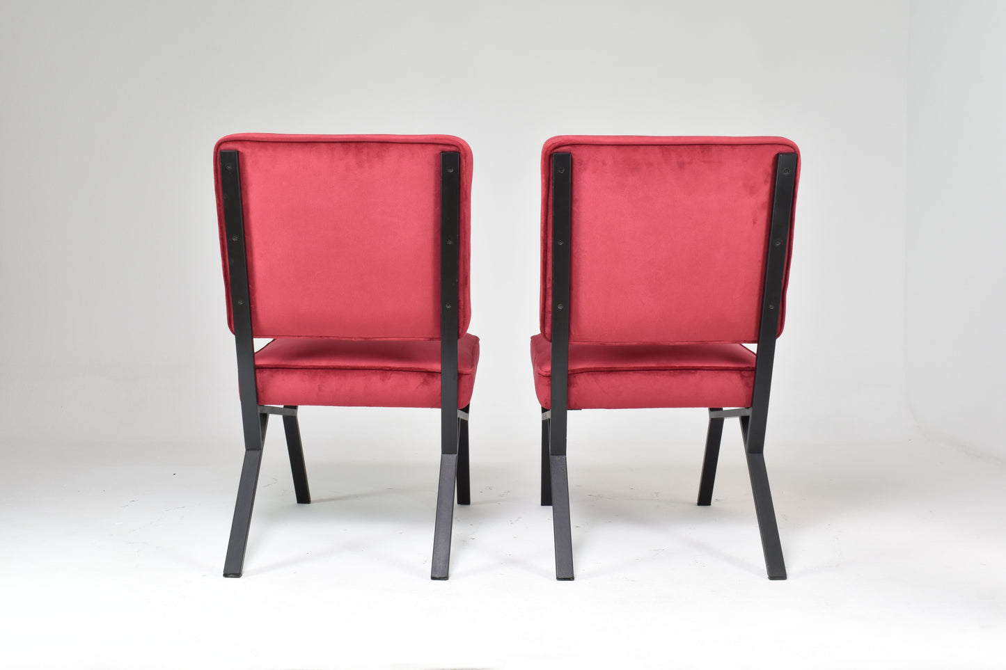 Pair of Italian Velvet Chairs, 1950s