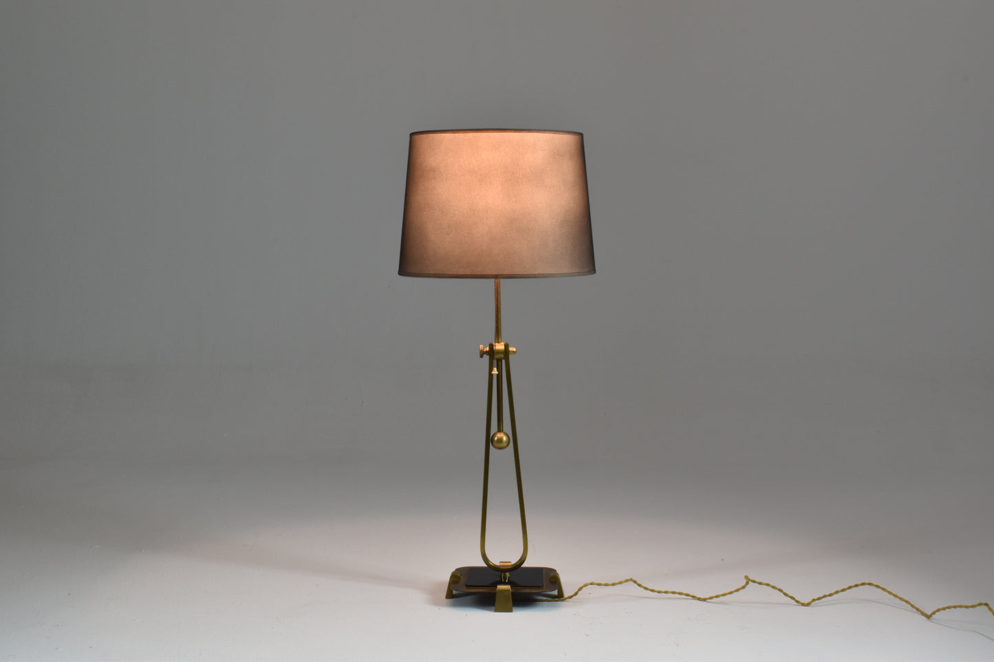 French Brass & Metal Table lamp, 1950s