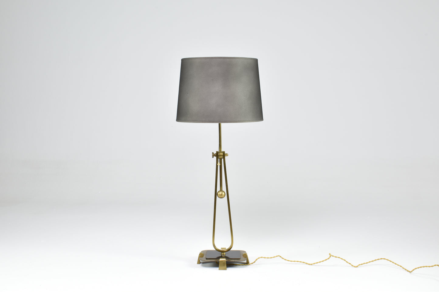 French Brass & Metal Table lamp, 1950s