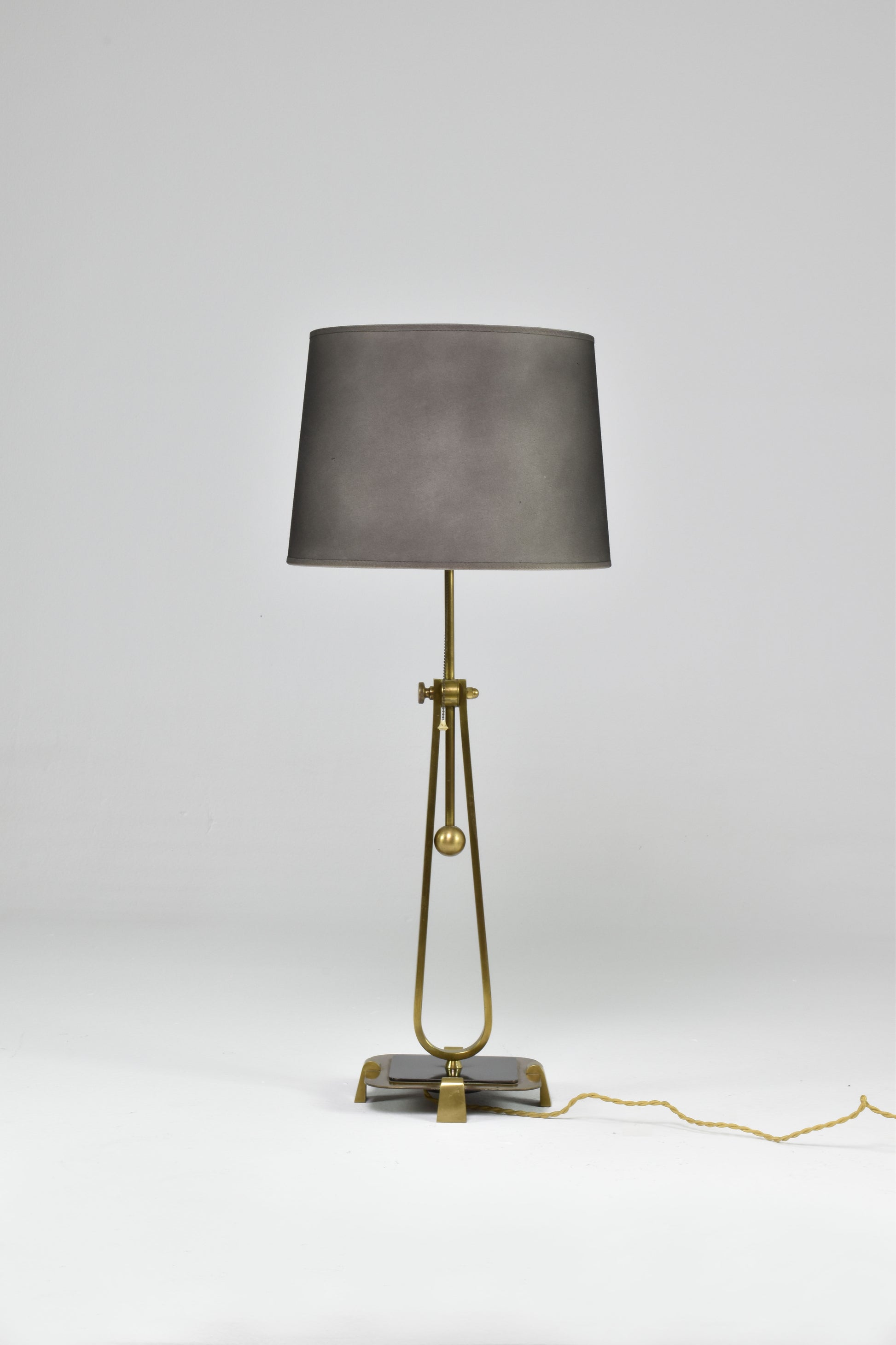 French Brass & Metal Table lamp, 1950s