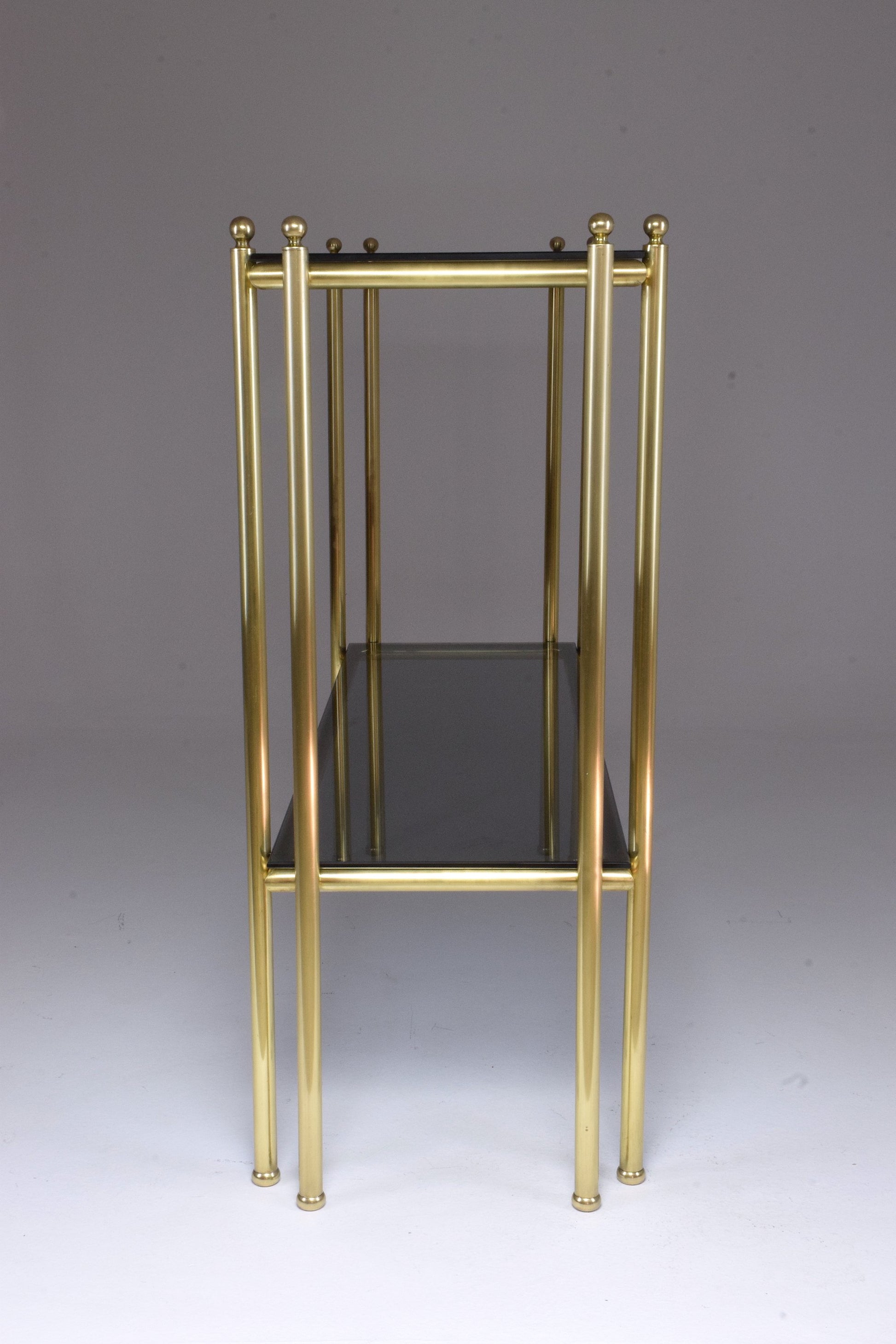 20th Century French Brass Glass Console Table, 1970s - Spirit Gallery 