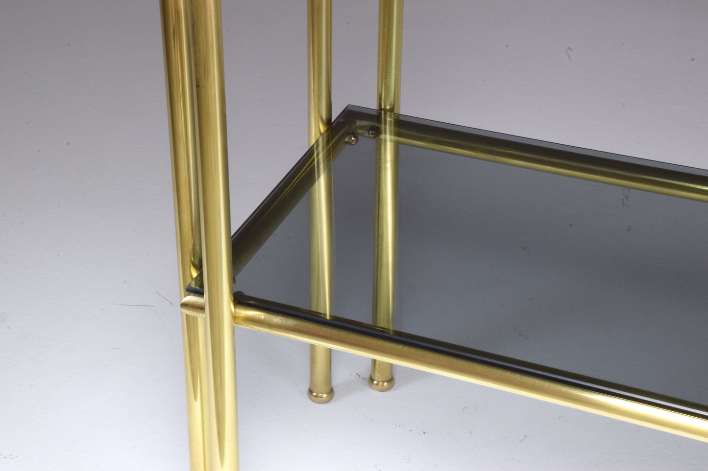 20th Century French Brass Glass Console Table, 1970s - Spirit Gallery 