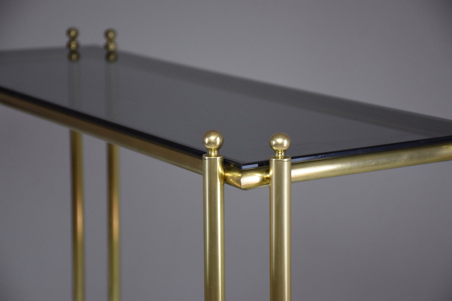 20th Century French Brass Glass Console Table, 1970s - Spirit Gallery 