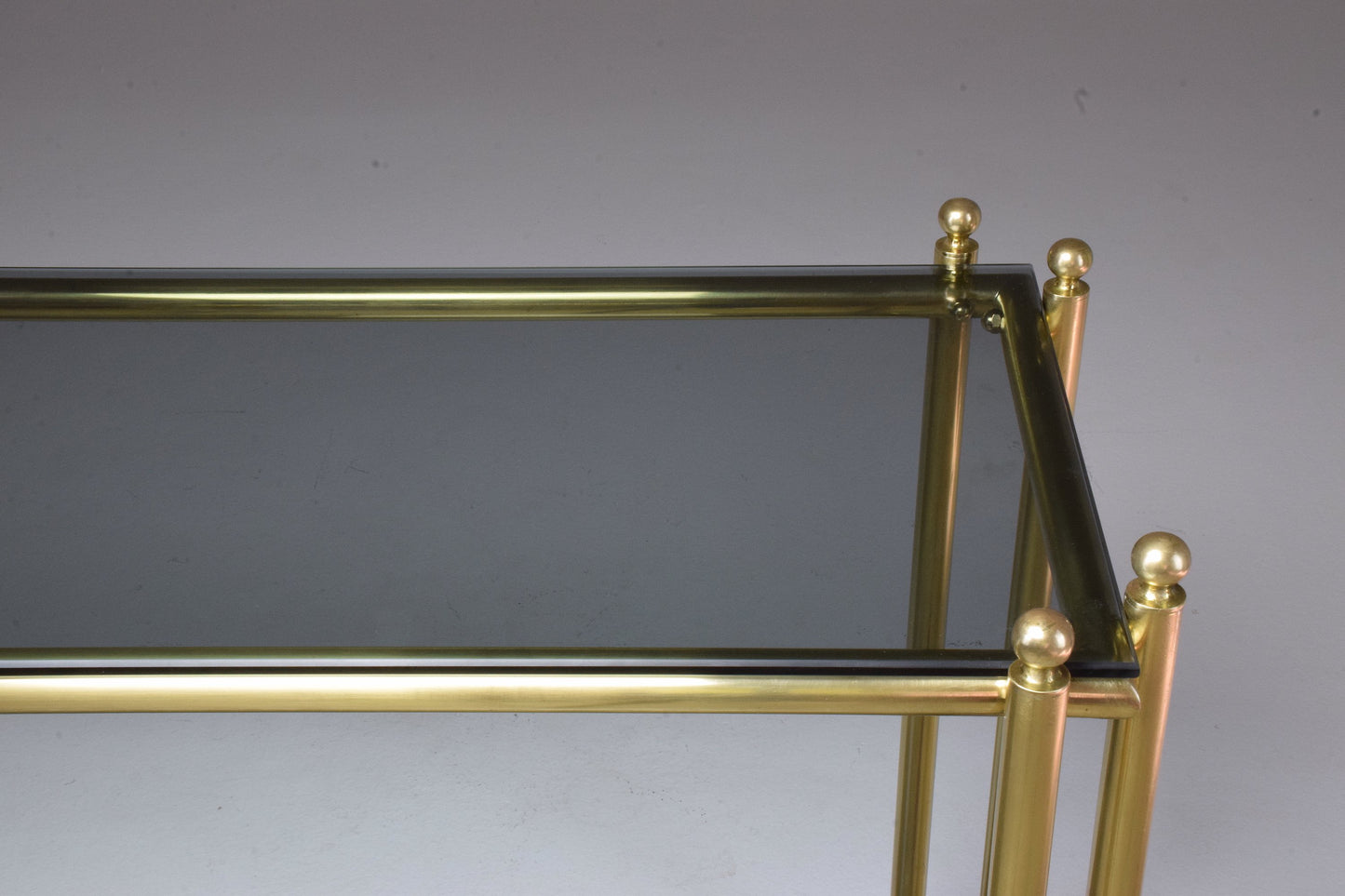 20th Century French Brass Glass Console Table, 1970s - Spirit Gallery 