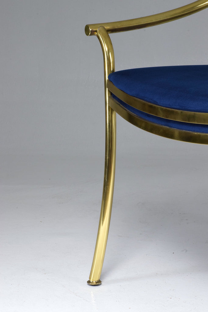 20th Century Italian Brass Armchair, 1970-1980