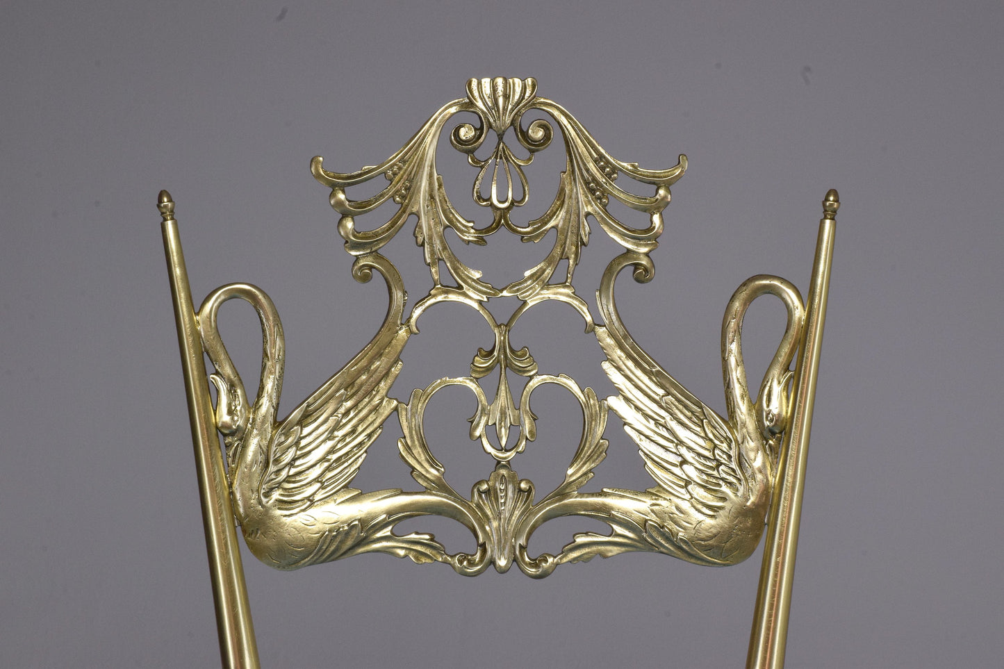 20th Century Pair of Italian Vintage Brass Swan Chairs, 1950s - Spirit Gallery 