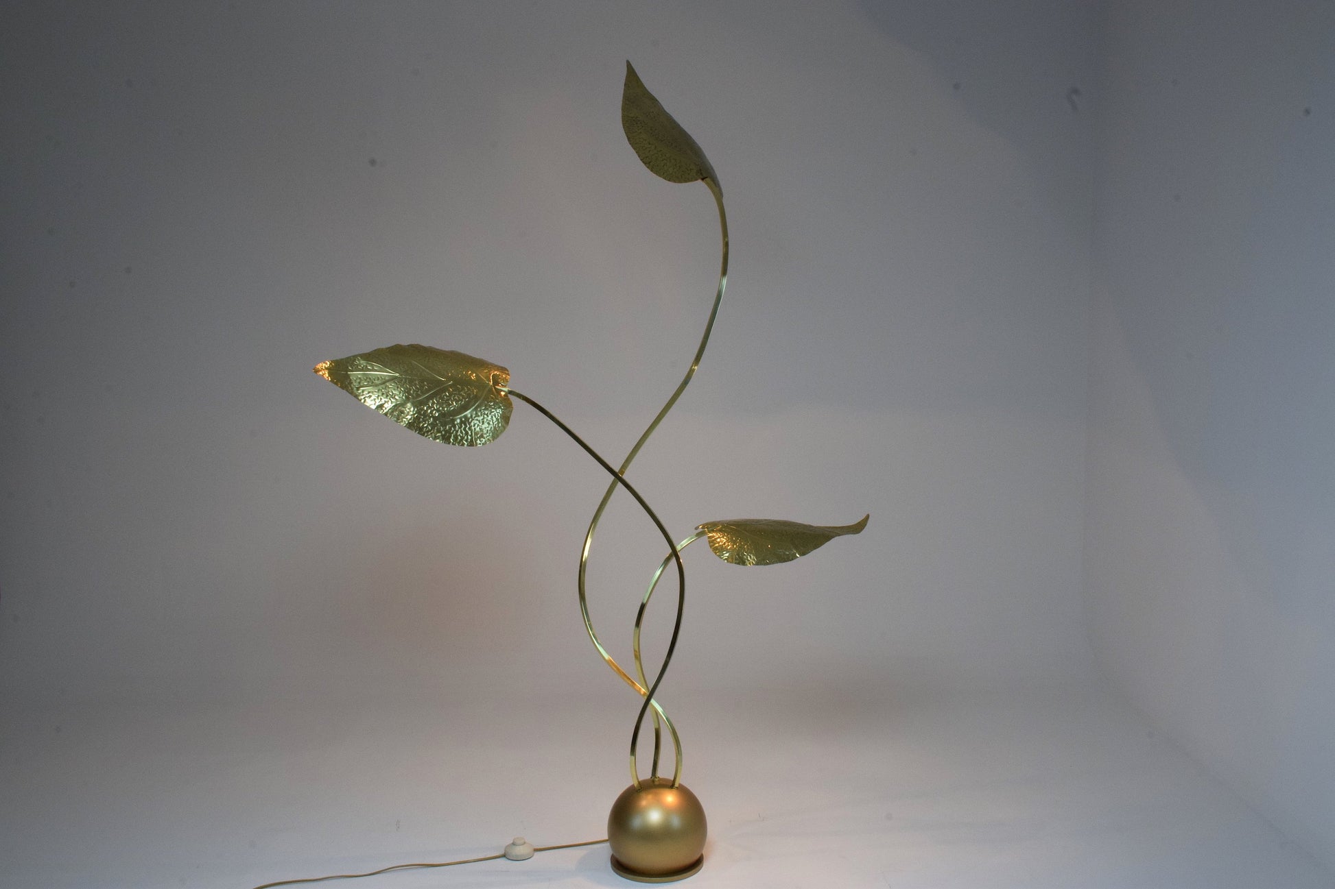 20th Century Rare Brass Floor Lamp by Tommaso Barbi, 1970's - Spirit Gallery 