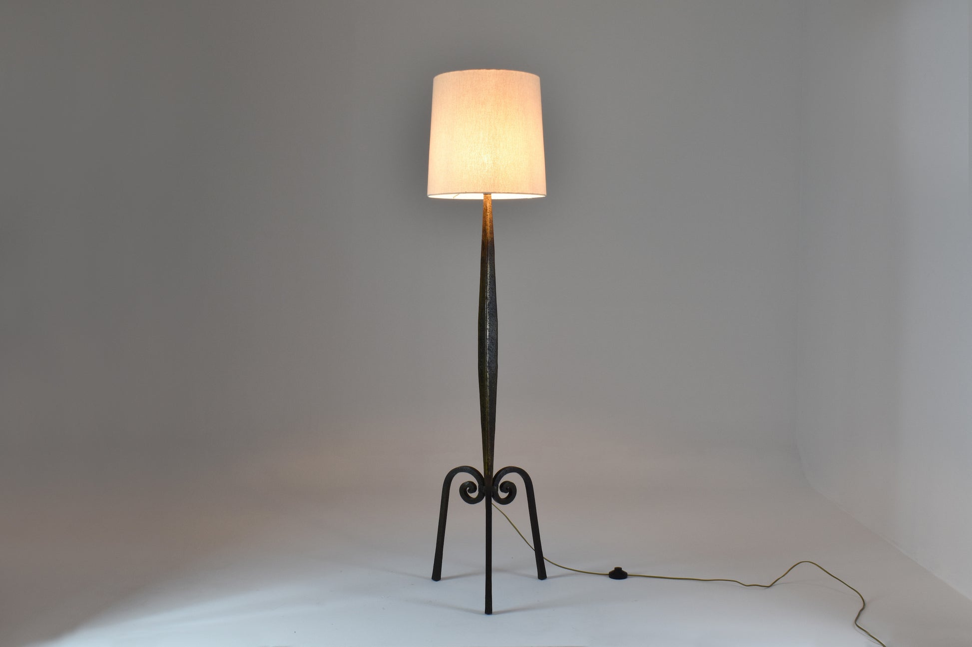 1940's French Wrought Iron Floor Lamp - Spirit Gallery 