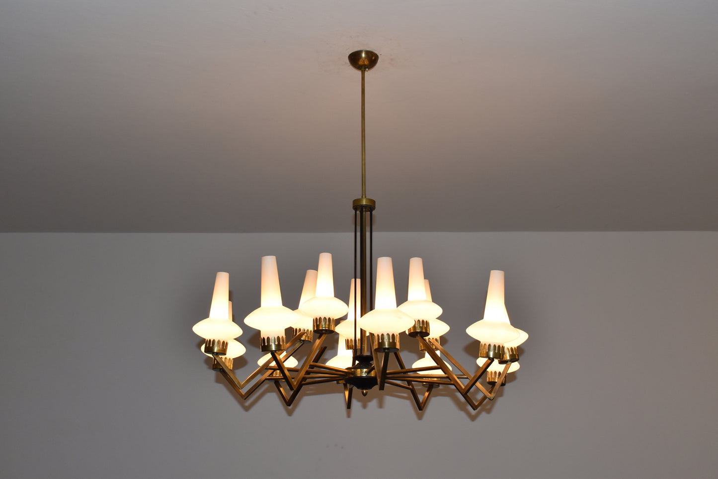 1950's 15 Light Italian Chandelier Attributed to Stilnovo - Spirit Gallery 