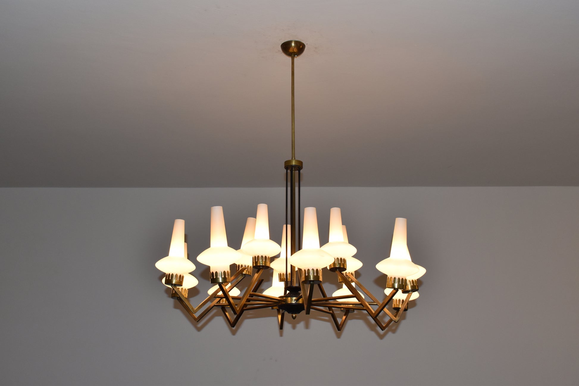 1950's 15 Light Italian Chandelier Attributed to Stilnovo - Spirit Gallery 