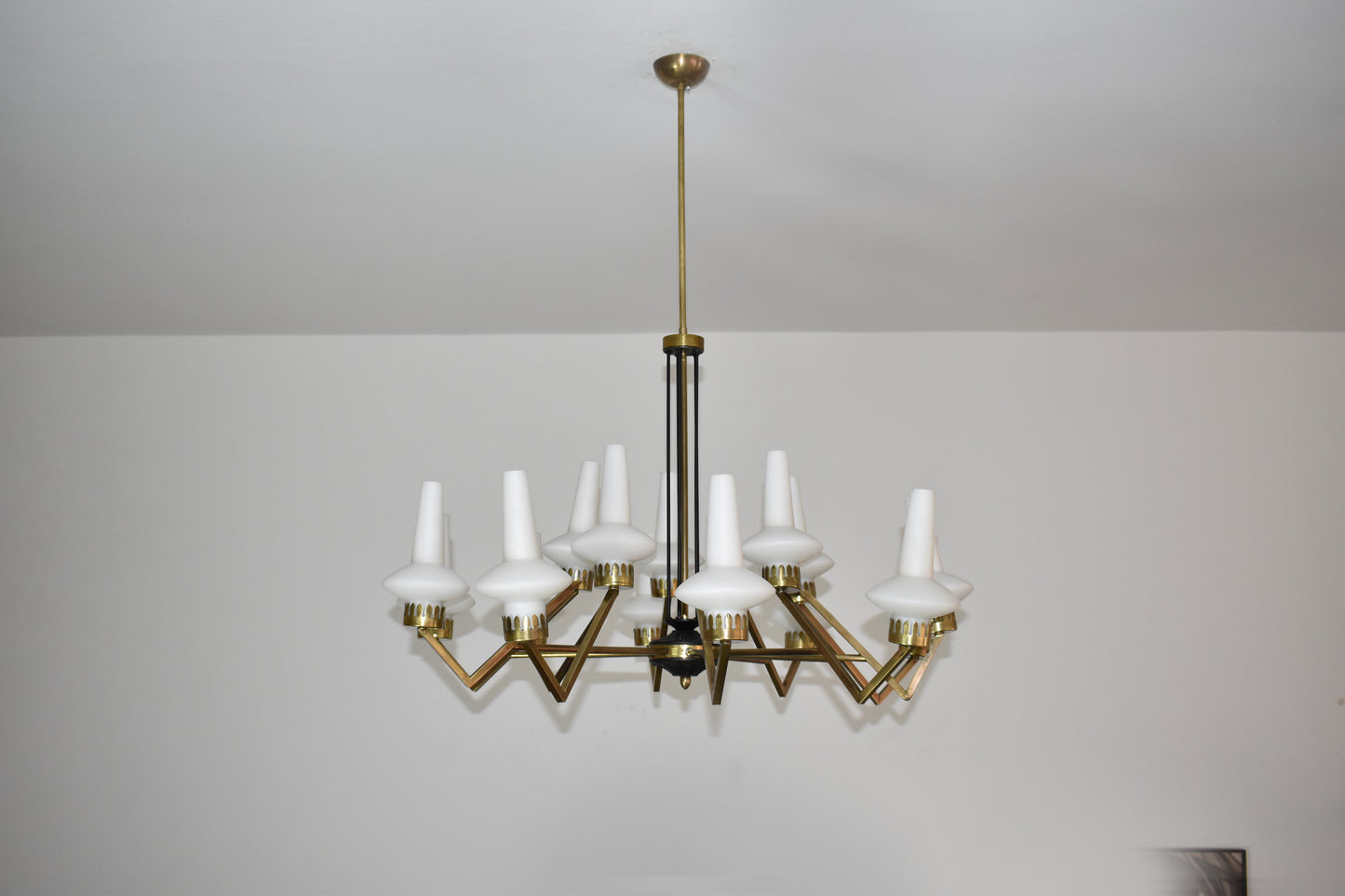 1950's 15 Light Italian Chandelier Attributed to Stilnovo - Spirit Gallery 