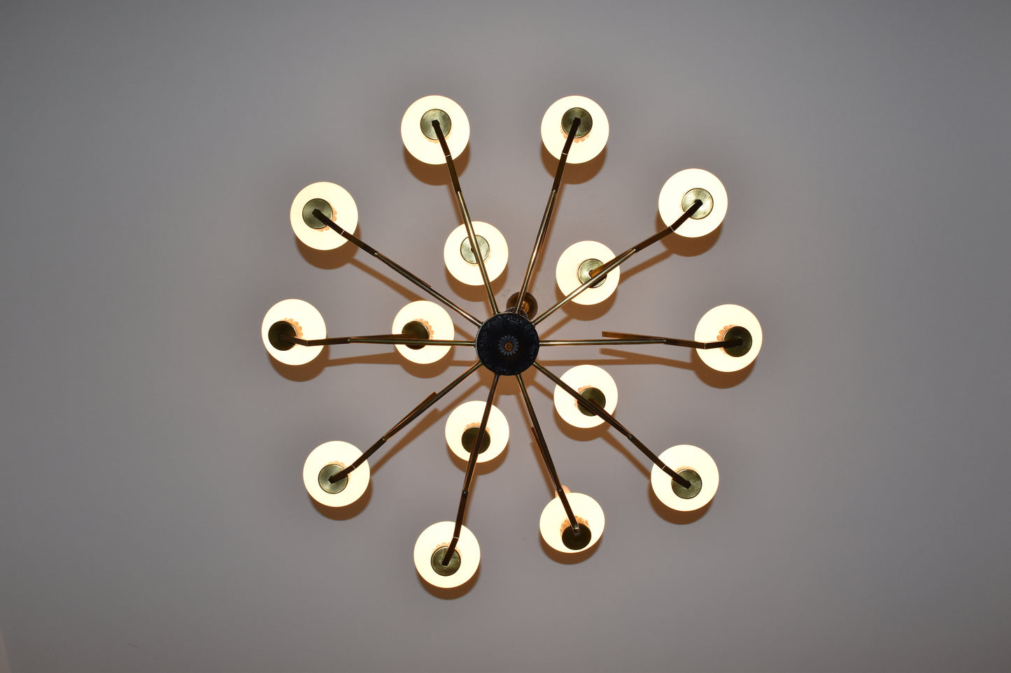 1950's 15 Light Italian Chandelier Attributed to Stilnovo - Spirit Gallery 