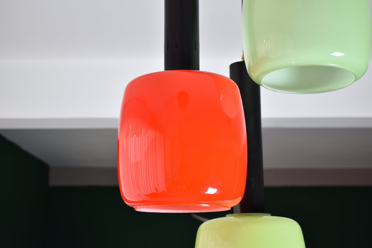 1950's Italian Multicolour Murano Glass Pendant by Stilnovo