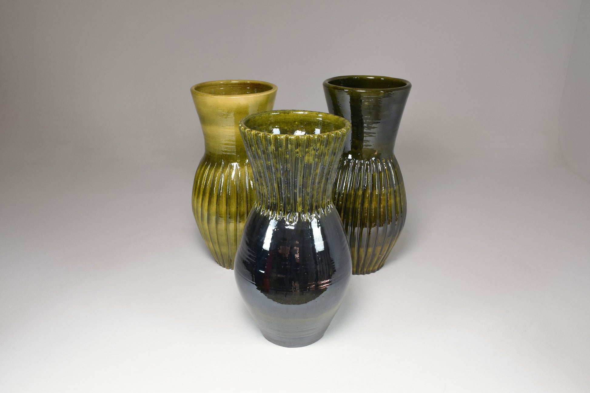 Karla Dark Green Tall Ceramic Vase - Spirit Gallery 