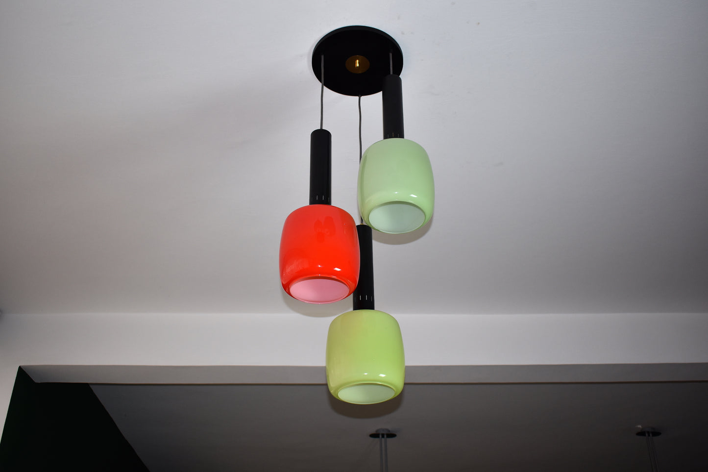 1950's Italian Multicolour Murano Glass Pendant by Stilnovo