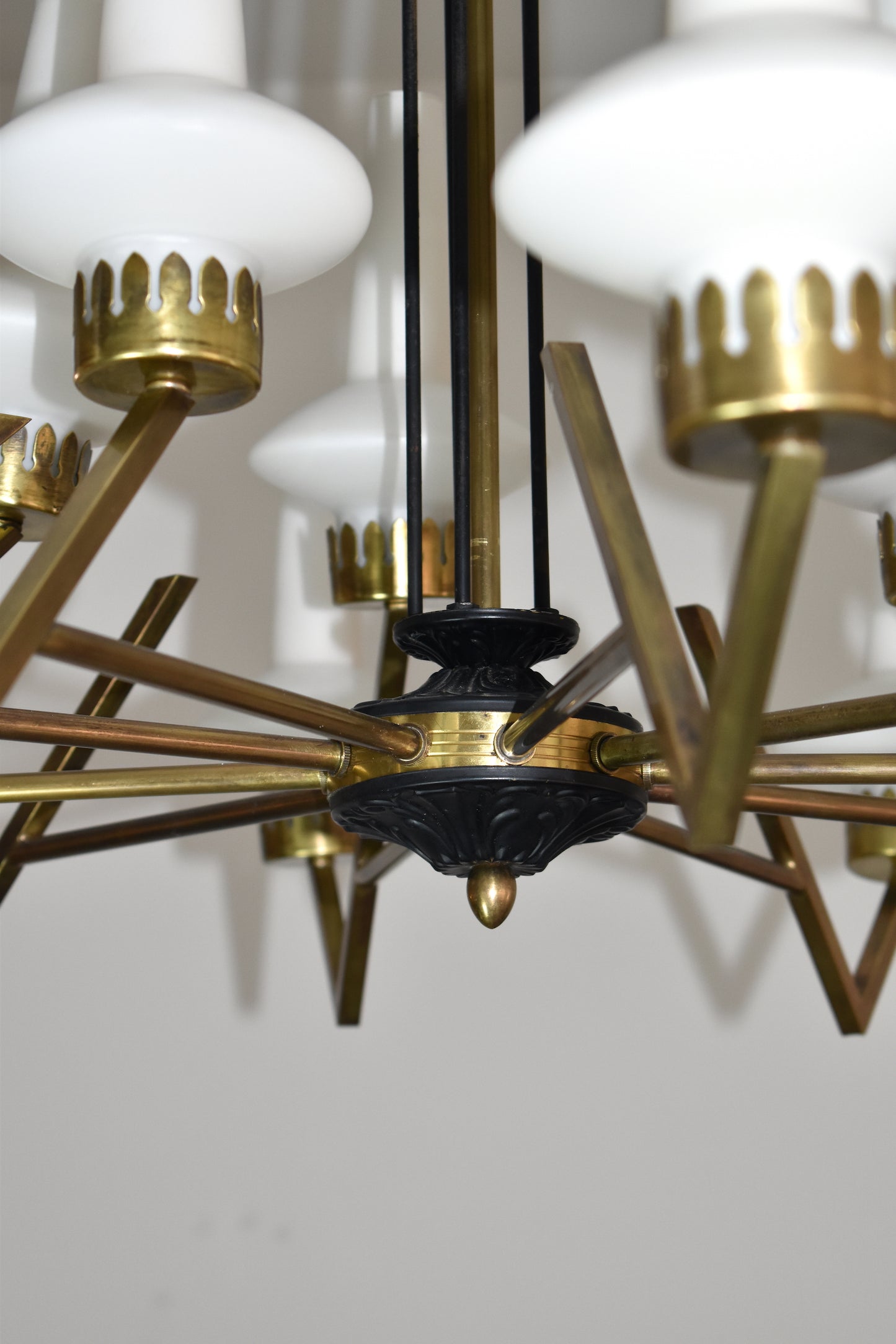 1950's 15 Light Italian Chandelier Attributed to Stilnovo - Spirit Gallery 