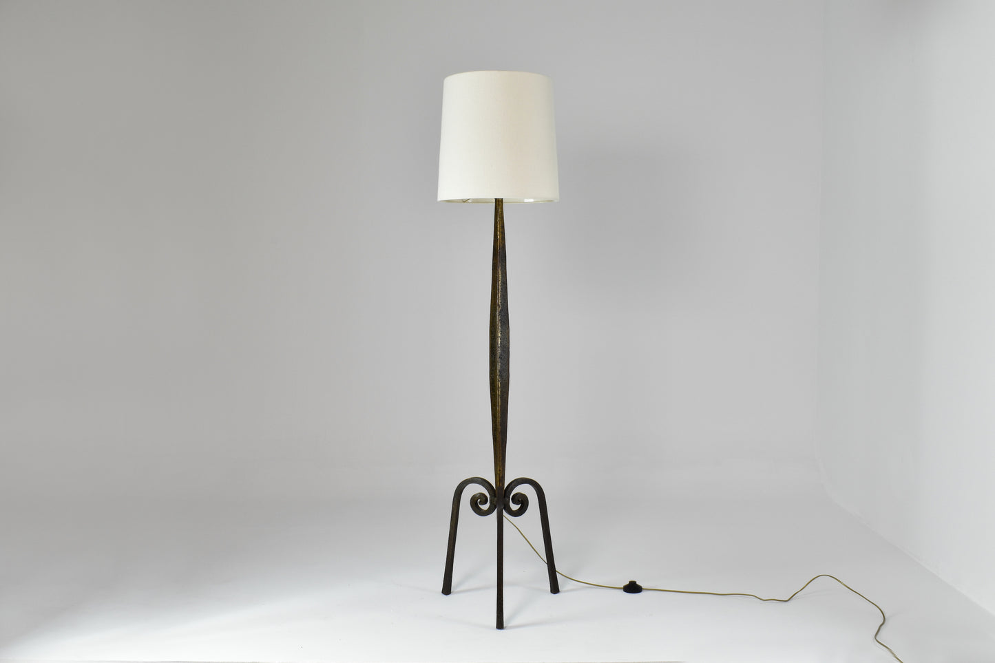 1940's French Wrought Iron Floor Lamp - Spirit Gallery 