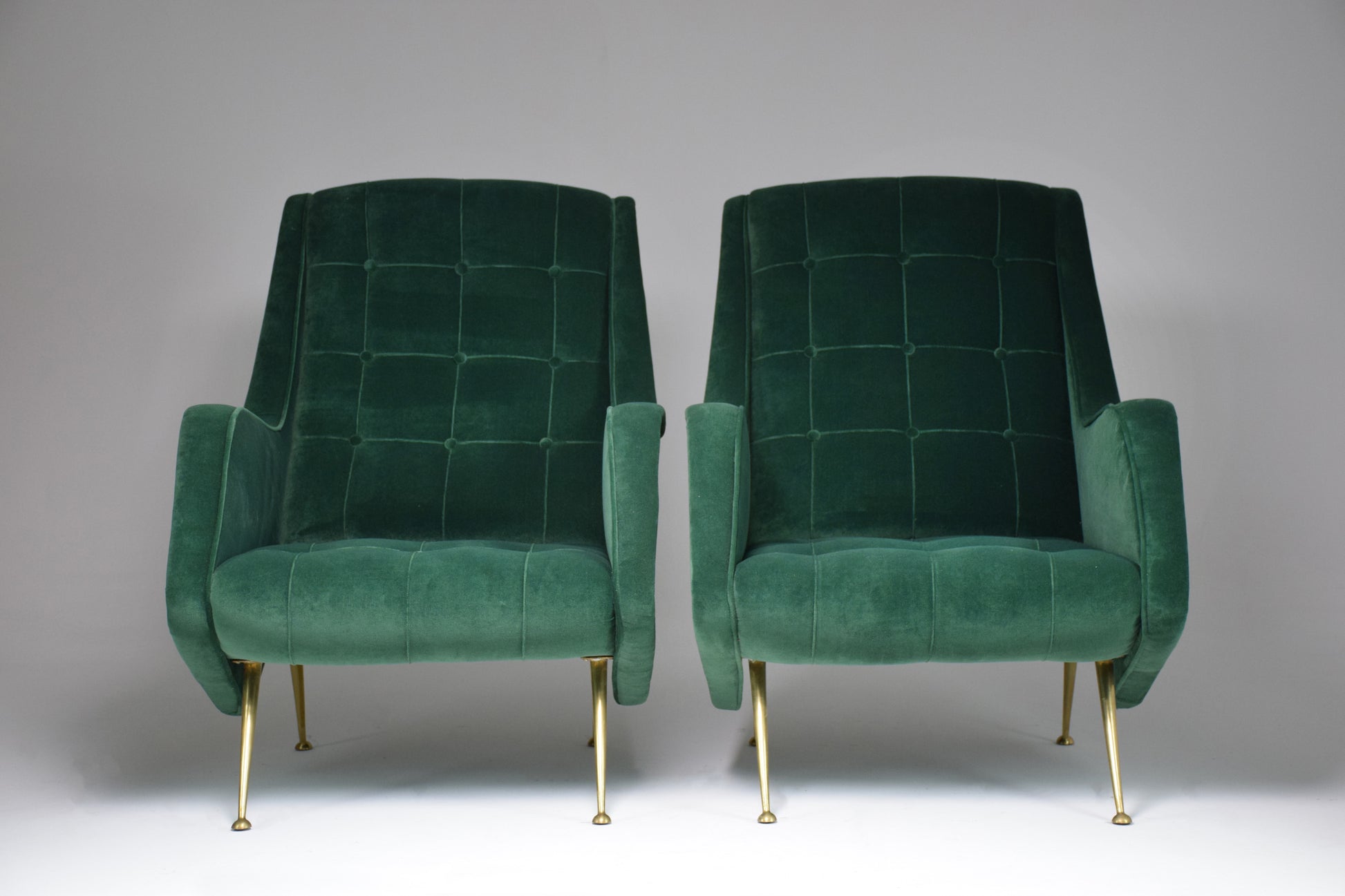 1950's Pair of Italian Midcentury Armchairs by Aldo Morbelli - Spirit Gallery 