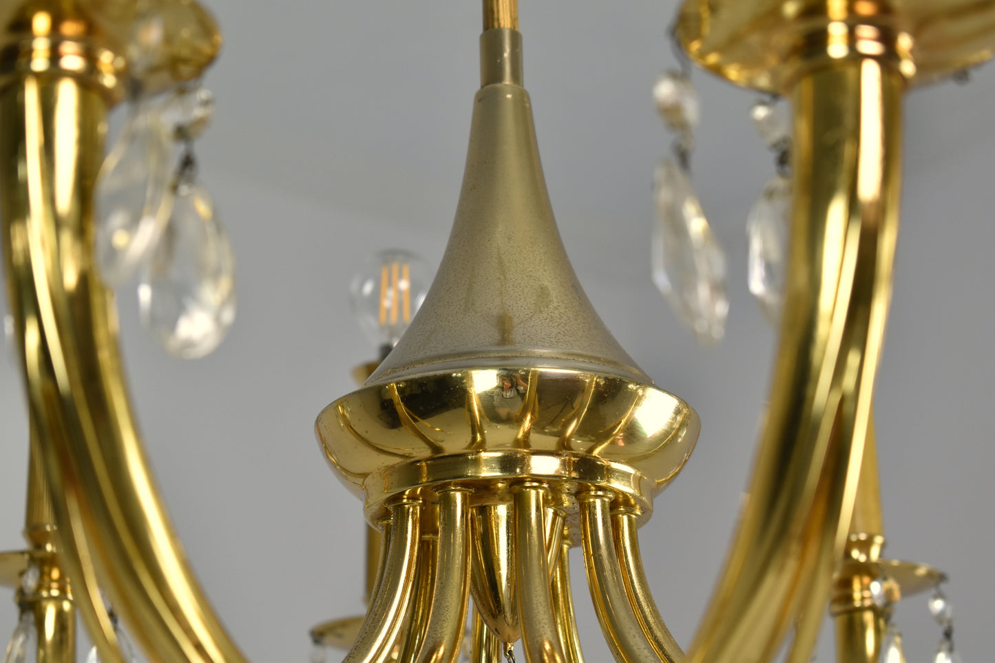 1950's Italian Crystal Chandelier by Oscar Tolasco for Lumi Milano - Spirit Gallery 