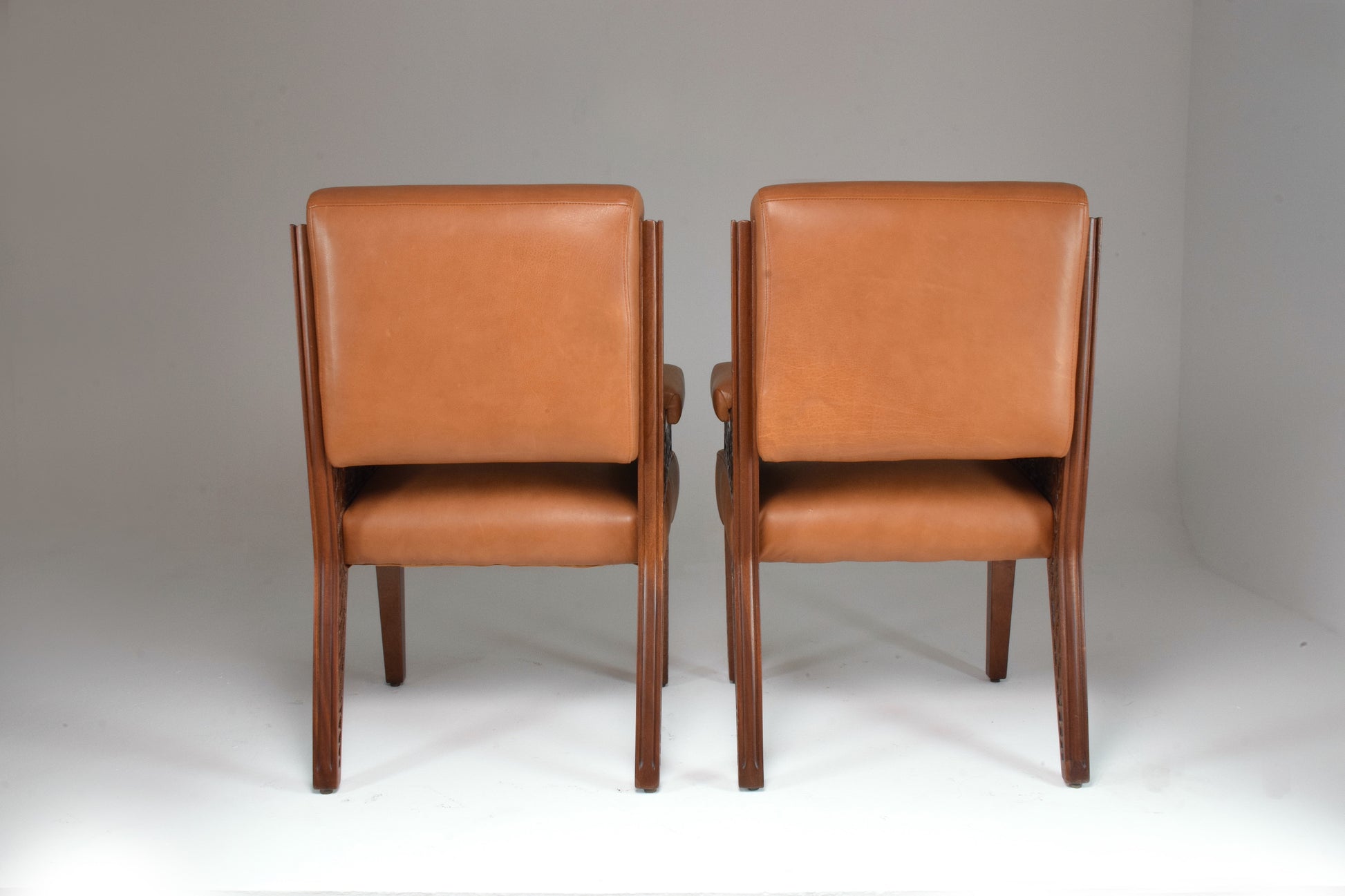 1950's Pair of Art Deco Style Sculpted Armchairs - Spirit Gallery 