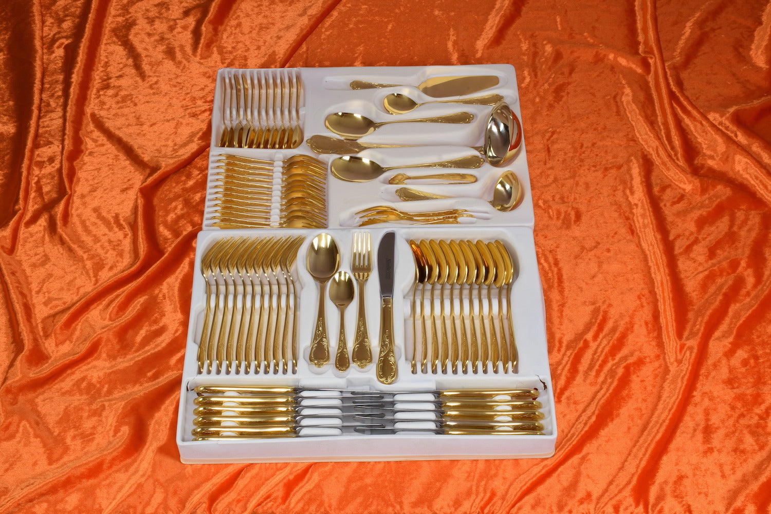 24 karat 11 pers. Flatware Cutlery Set by Nivella Solingen - Spirit Gallery 