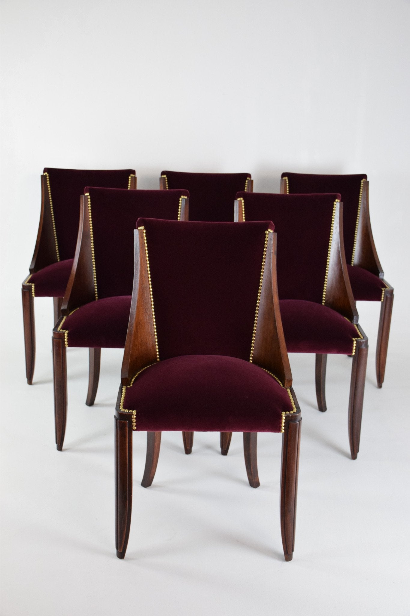 French Art Deco Dining Chairs, 1930's, Set Of 6 - Spirit Gallery 