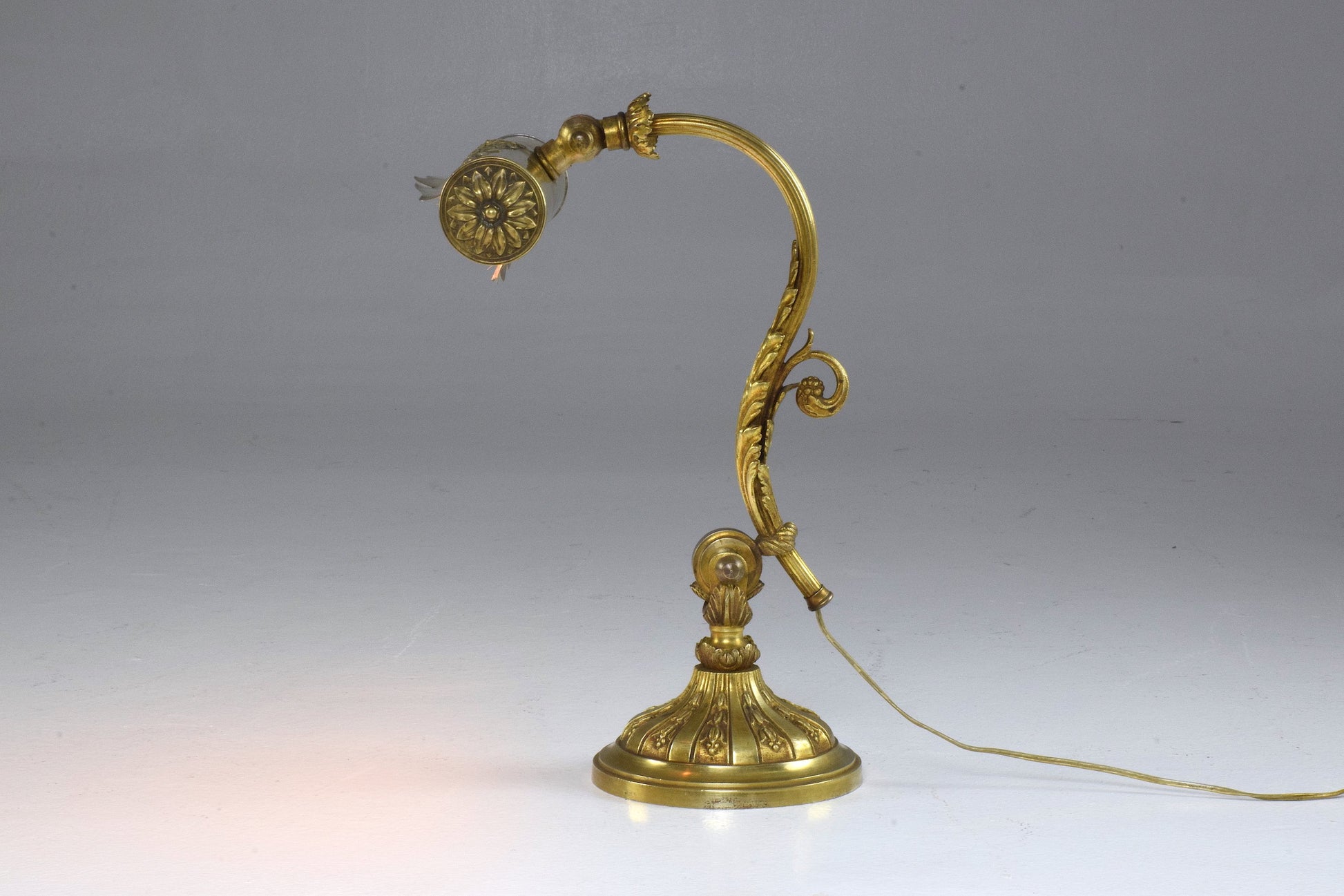 French Art Nouveau Brass Piano Lamp - Spirit Gallery 