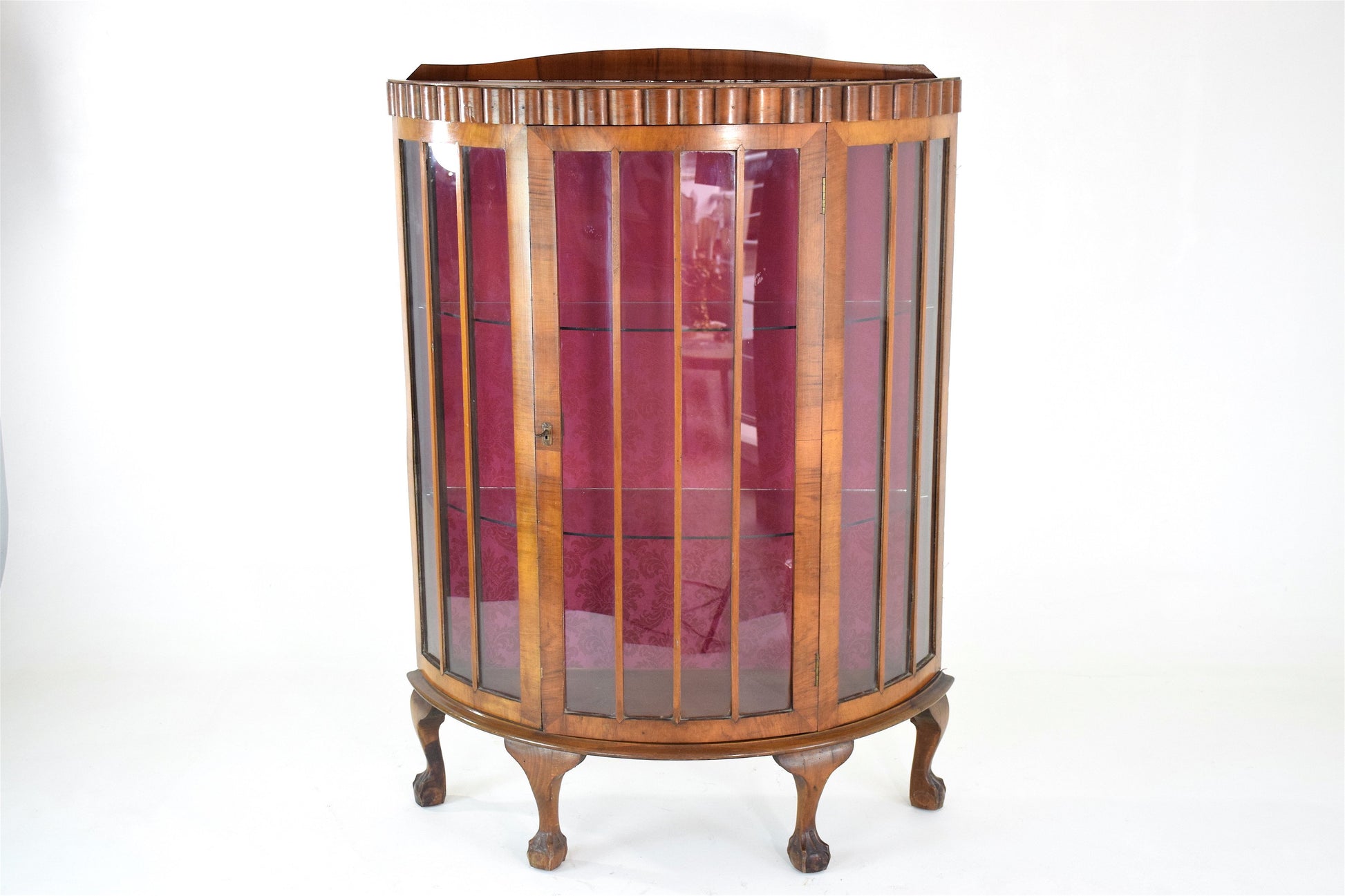 French Vintage Art Deco Circular Display Cabinet or Vitrine - Spirit Gallery 