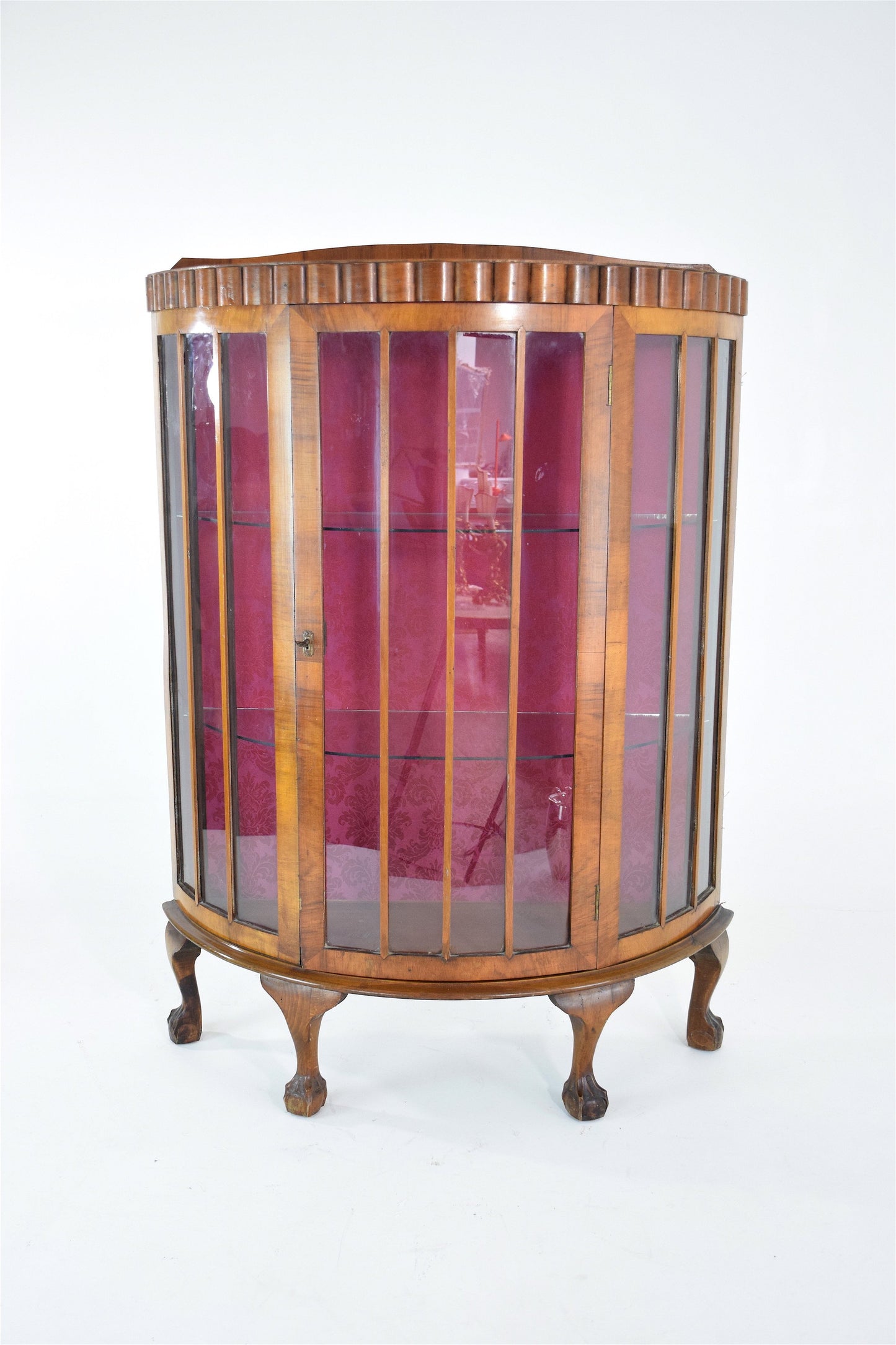 French Vintage Art Deco Circular Display Cabinet or Vitrine - Spirit Gallery 