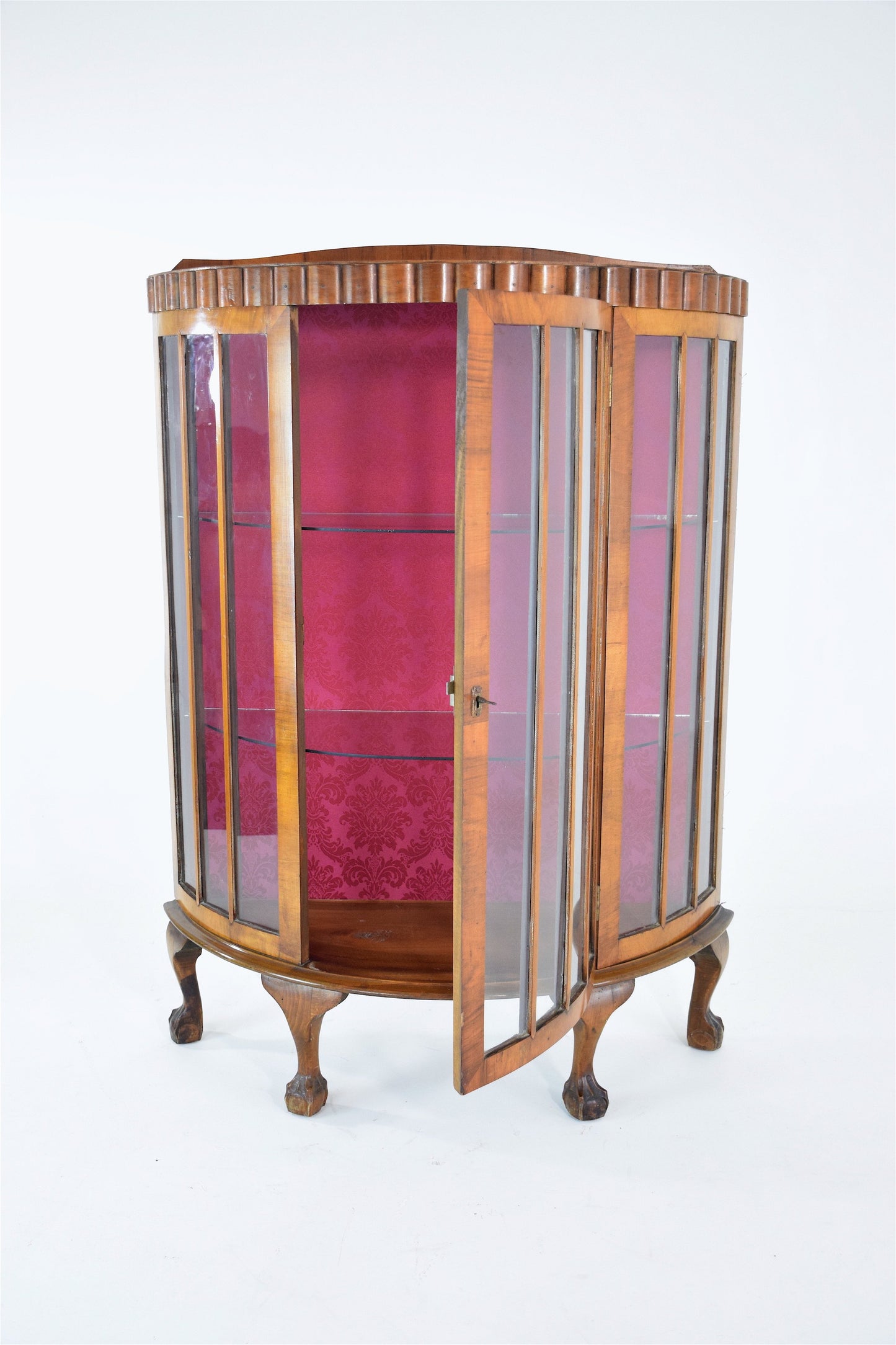 French Vintage Art Deco Circular Display Cabinet or Vitrine - Spirit Gallery 