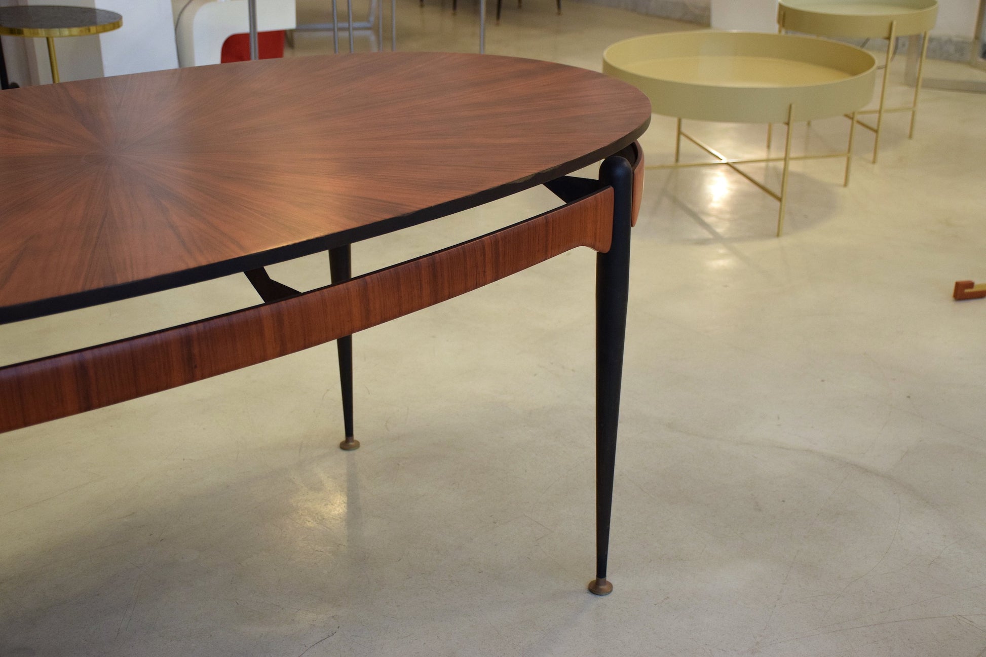 Italian Vintage Oval Rosewood Dining Table, 1950's - Spirit Gallery 