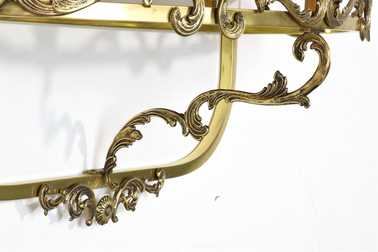 Neoclassical Floating Brass Console and Mirror, France - Spirit Gallery 