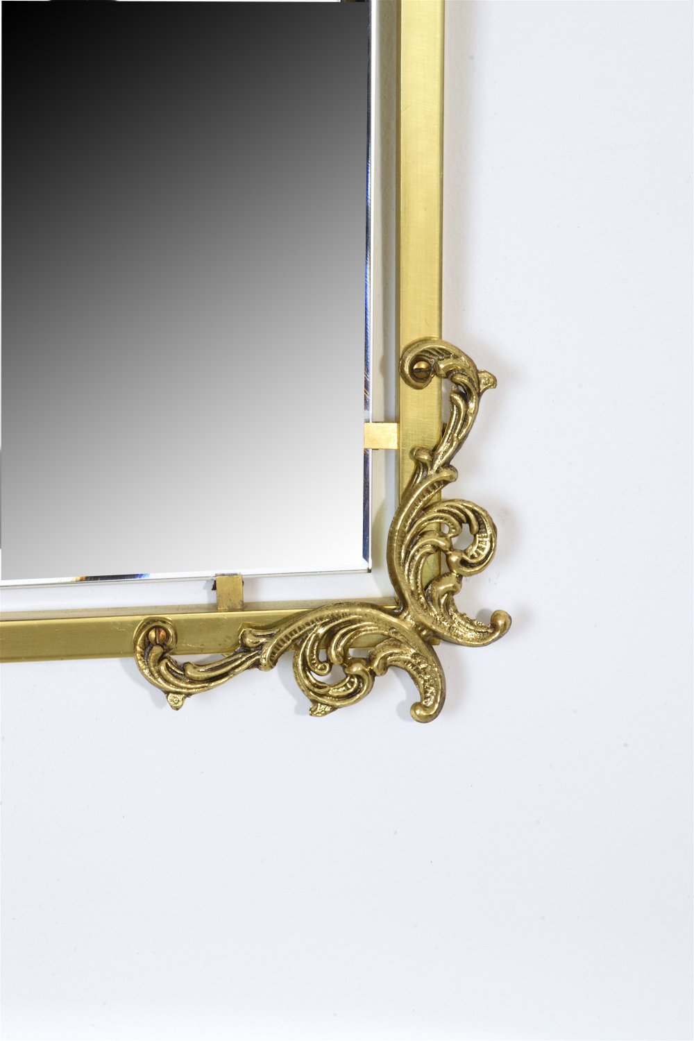 Neoclassical Floating Brass Console and Mirror, France - Spirit Gallery 